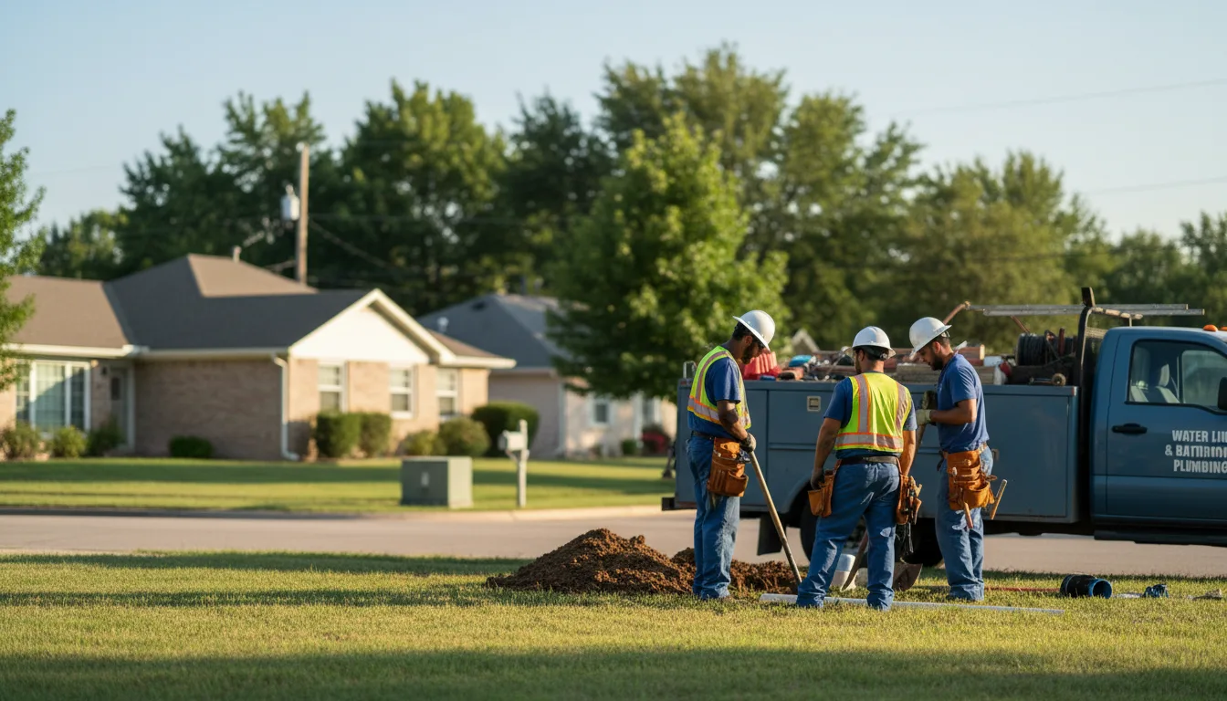 Residential water line and bathroom plumbing service in Sheffield, IA